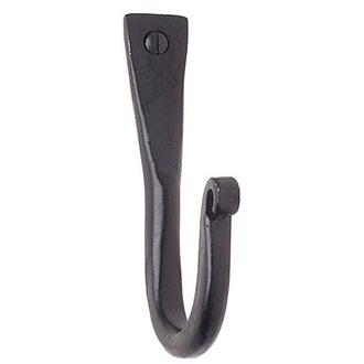 Smedbo B057 2 7/8 in. Single Wardrobe Hook in Black Wrought Iron from the Classic Collection